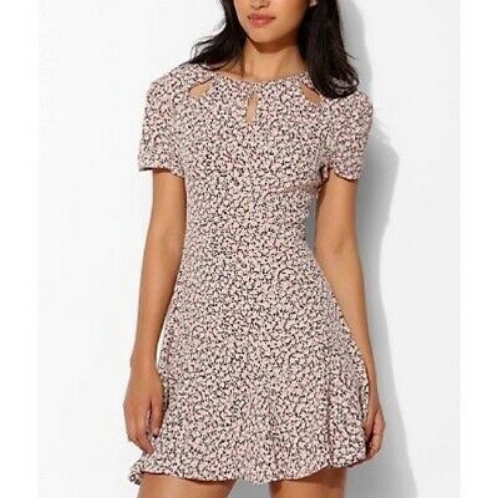Mini floral cut out dress.